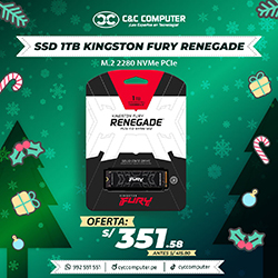 SSD 1TB KINGSTON FURY RENEGADE M.2 2280 NVMe PCIe (PN:SFYRS/1000G)